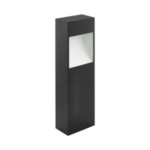 Manfria 1 Light LED Integrated Outdoor Anthracite Pedestal IP44 With White Diffuser