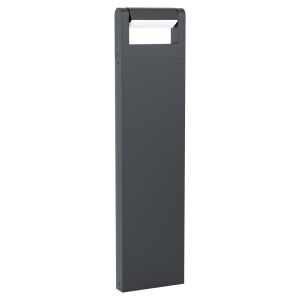 Brianza1 Light LED Integrated Outdoor Pedestal Ip44 Black With Cast Aluminium