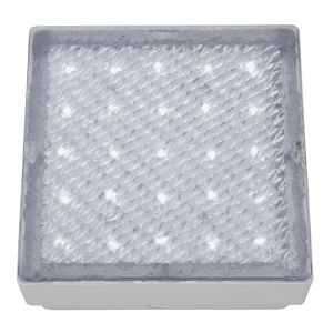 LED Outdoor&Indoor Recessed Walkover Clear 15cm Square White Led