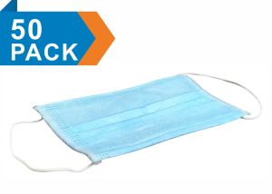 Disposable Basic Mask, (Pack 50) High Standard PP Non-Woven Fabrics, Filtering Effects Of Raw Materials =95%, Breathable And Comfortable.