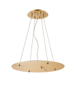 Lowan 59cm, 3m French Gold/Painted Gold, Suspension Plate c/w Power Cable For Lowering Flush Fittings,  Max Load 20kg (ONLY TESTED FOR OUR PRODUCTS)