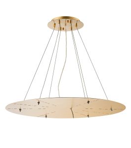 Lowan 79cm, 3m French Gold/Painted Gold, Suspension Plate c/w Power Cable For Lowering Flush Fittings , Max Load 40kg (ONLY TESTED FOR OUR PRODUCTS)