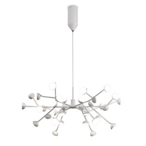 Adn 36 Light Pendant, Round 74cm, 100W LED, 3000K, 7250lm, White, 3yrs Warranty