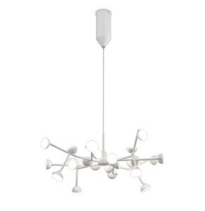 Adn 24 Light Pendant Dimmable, Round 65.8cm, 72W LED, 3000K, 4450lm, White, 3yrs Warranty
