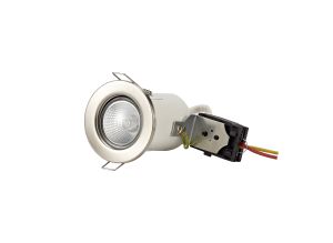 Agni GU10 Fixed Fire Rated Downlight, Satin Nickel, Cut Out: 68mm