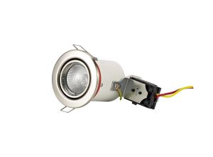 Agni GU10 Adjustable Fire Rated Downlight, Satin Nickel, Cut Out: 75mm