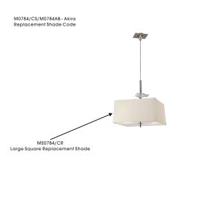 Akira Pendant Large Square Shade Ccrain, Suitable For M0784/0784AB
