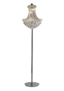 Alexandra Floor Lamp 6 Light E14 Polished Chrome/Crystal, Item Weight: 19.5kg
