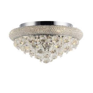 Alexandra Ceiling 6 Light E14 Polished Chrome/Crystal