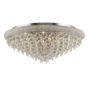 Alexandra 77cm Ceiling 16 Light E14 Polished Chrome/Crystal Item Weight: 24.1kg