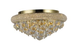 Alexandra Ceiling 6 Light E14 Gold/Crystal