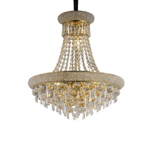 Alexandra Pendant 9 Light E14 Gold/Crystal