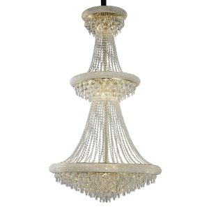 Alexandra Pendant 3 Tier 29 Light E14 Gold/Crystal (Pallet Shipment Only), (ITEM REQUIRES CONSTRUCTION/CONNECTION) Item Weight: 64.8kg