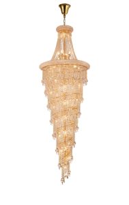 Alexandra Pendant 4 Layer Spiral 49 Light E14 Gold/Crystal Item Weight: 44.65kg