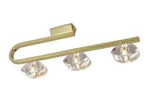 Alfa Linear Bar 3 Light G9, Polished Brass