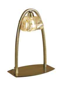 Alfa Large Table Lamp 1 Light G9, Antique Brass