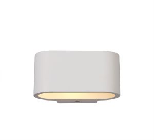 Alina Oval Wall Lamp, 1 x G9, White Paintable Gypsum
