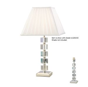 Alina Crystal Table Lamp WITHOUT SHADE 1 Light E27 Silver Finish