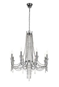 Armand Pendant 8 Light E14 Polished Chrome/Crystal, (ITEM REQUIRES CONSTRUCTION/CONNECTION)