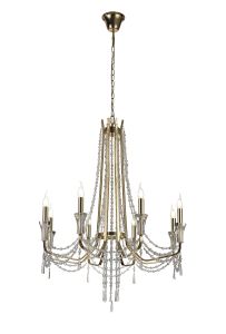 Armand Pendant 8 Light E14 French Gold/Crystal, (ITEM REQUIRES CONSTRUCTION/CONNECTION)