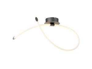 Armocorston Semi Flush Loop, Dimmable, 25W LED, 3000K, 1875lm, Titanium/Frosted Acrylic, 3yrs Warranty