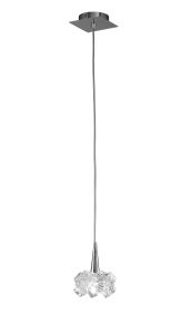 Artic Pendant 1 Light G9 Small, Polished Chrome