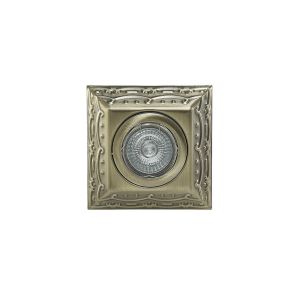 Aspen Vintage Design Downlight Square 1 Light GU10 Antique Brass, Cut Out: 60mm
