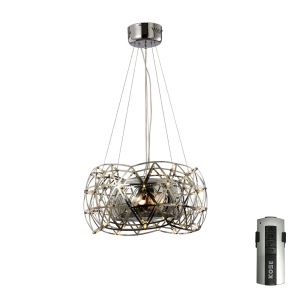 Atria Pendant 2 Light E27 With LEDs And Remote Control Stainless Steel
