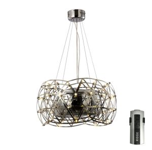 Atria Pendant 4 Light E27 With LEDs And Remote Control Stainless Steel