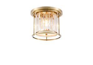 Avano Ceiling, 3 x E27, Antique Brass / Clear