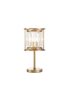 Avano Table Lamp, 1x E27, Antique Brass / Clear