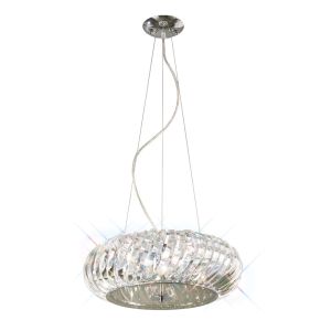 Banda Pendant 6 Light G9 Polished Chrome/Crystal (Item is Not Suitable For Charlestonl Order Sales, COLLECTION ONLY)