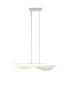 Bianca Pendant Dimmable, 40W LED, 3000K, 2450lm, White, Acrylic, 3yrs Warranty