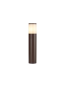 Bizet 45cm Post Lamp 1 x E27, IP54, Matt Brown/Opal, 2yrs Warranty