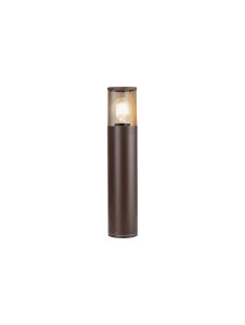 Bizet 45cm Post Lamp 1 x E27, IP54, Matt Brown/Smoked, 2yrs Warranty
