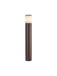 Bizet 65cm Post Lamp 1 x E27, IP54, Matt Brown/Opal, 2yrs Warranty