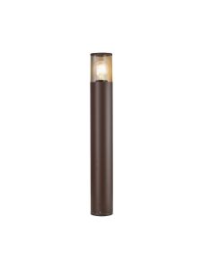 Bizet 65cm Post Lamp 1 x E27, IP54, Matt Brown/Smoked, 2yrs Warranty