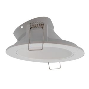 Brandon 11cm Recessed Downlight Round, 1 x GU10 (Max 12W), Matt White, Cut Out: 98mm, Lampholder Included