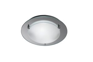 Brooklyn Flush Ceiling 30cm Round 2 Light E27 Polished Chrome