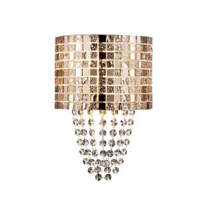 Camden Wall Lamp 2 Light G9 Rose Gold/Mosaic Glass/Crystal