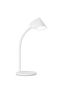 Capuccina Large 1 Light Table Lamp, 8.5W LED, 3000K, 610lm, White, 3yrs Warranty