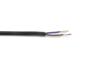 Cavo 1m Black PVC 2 Core 0.75mm Cable VDE Approved (qty ordered will be supplied as one continuous length)