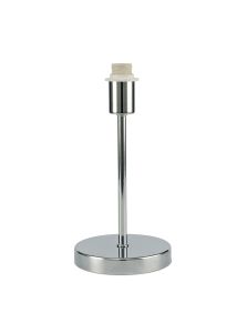 Cedar Round Base Small Table Lamp Without Shade, Inline Switch, 1 Light E14 Polished Chrome