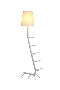 Centipede Floor Lamp With Shade, 1 x E27, White