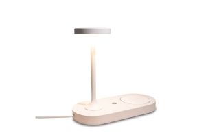 Ceres Table Lamp With Mobile Phone Induction Charger & USB Charger, 6W LED, 3000K, 450lm, White, 3yrs Warranty