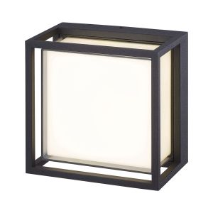 Chamonix Square Ceiling/Wall Light, 9W LED, 3000K, 725lm, IP65, Anthracite, 3yrs Warranty