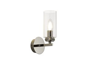 Cindy Wall Lamp Switched, 1 x E14, Polished Nickel