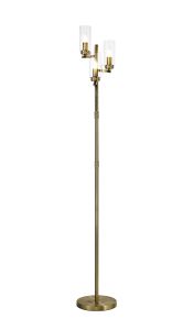 Cindy Floor Lamp, 3 x E14, Antique Brass