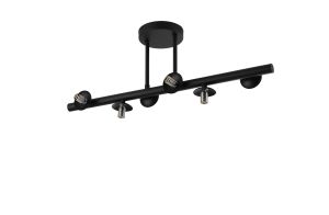 Cisko Semi-Flush Ceiling Light Frame Only, 6 x G9, Satin Black