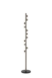 Cisko Floor Lamp Frame Only, 11 x G9, Satin Nickel